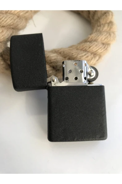 ROANGOODS Benzinli Mat Siyah Zippo Çakmak - 2