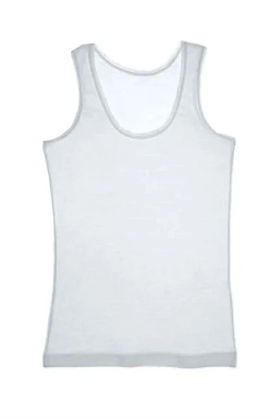 Güryıldız 12'lı Paket Geniş Askılı Kız Çocuk Atlet Beyaz