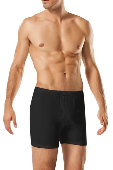 Güryıldız Underwear 3'lü Paket Penye Ribana Erkek Spordon Siyah 24504s