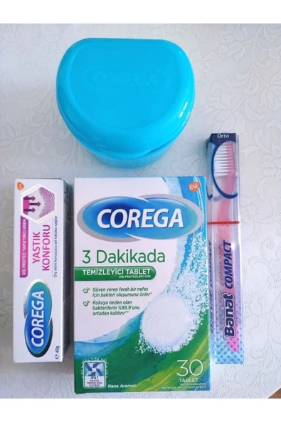 Diş Protez Seti- Temizleyici Tbl+ Yapıştırıcı + Saklama Kabı +diş Fırçası