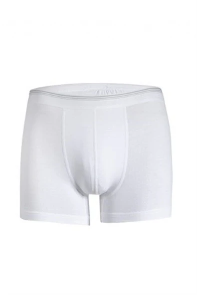 Güryıldız Underwear Güryıldız 6'lı Beyaz Erkek Uzun Klasik Kesim Likralı Boxer 24519
