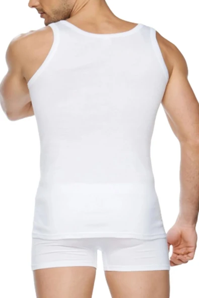 Altunkoza underwear Has Altunkoza 12'li Paket Erkek Penye Atlet Beyaz 14209 - 2