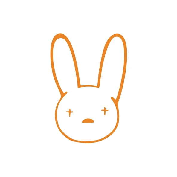 Tavşan Araba Sticker 17x17 Cm Turuncu ürün görseli