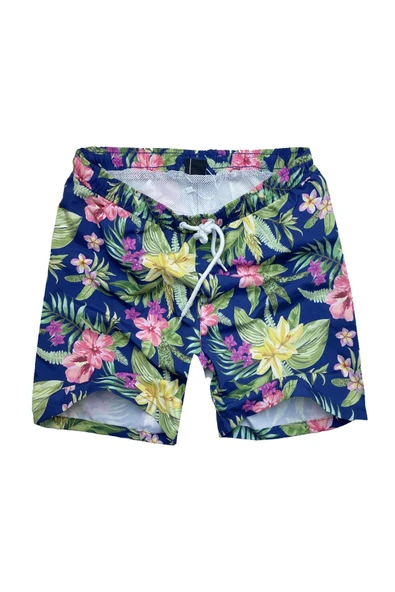 Slim Fit Su Itici Nano Kumaş Fileli Deniz Şortu
