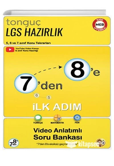 7 den 8 e Hazırlık Kitabı İlk Adım Tonguç Akademi ürün görseli 1