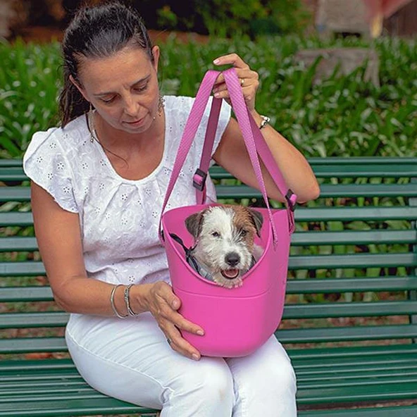 Ferplast With Me Bag Medium Kedi Taşıma Çantası Pembe - 3