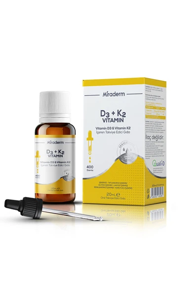 Miraderm D3+K2 Vitamin 20 ml (400 Damla)