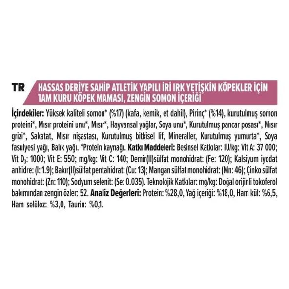 Pro Plan Adult Large Athletic Somonlu Büyük Irk Köpek Maması 14Kg - 3