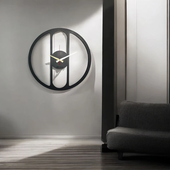 Lifema 50x50 Modern Dekoratif Metal Duvar Saati