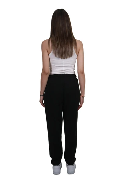 Kadın Modal Kumaş Siyah Jogger Pantolon - 5