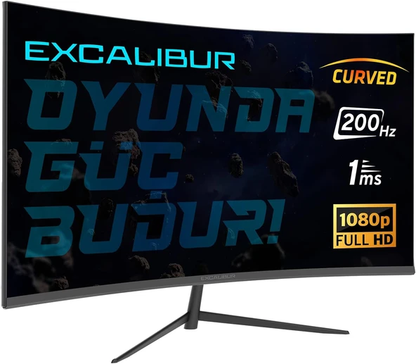 Casper Excalibur M.E238FHD-G 23.8" 200HZ 1MS 300NIT (HDMI+DISPLAY) CURVED FREESYNC+G-SYNC LED OYUNCU MONİTÖR