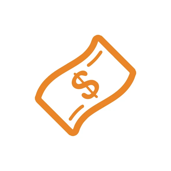 Dolar Banknot Araba Sticker 17x17 Cm Turuncu ürün görseli