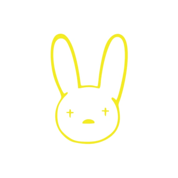 Tavşan Araba Sticker 17x17 Cm Sarı ürün görseli