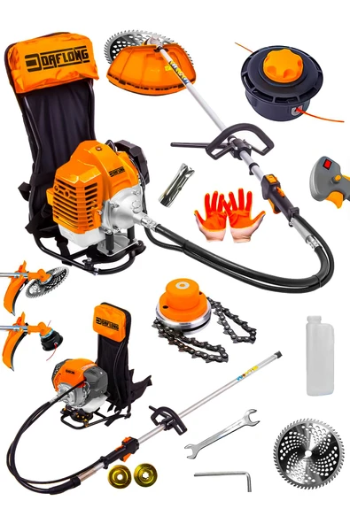 DAFLONG ULTRA GARDEN SIRT TİPİ BENZİNLİ MOTORLU OT ÇALI TIRPANI ÇİM BİÇME MAKİNASI-TRNC - 2