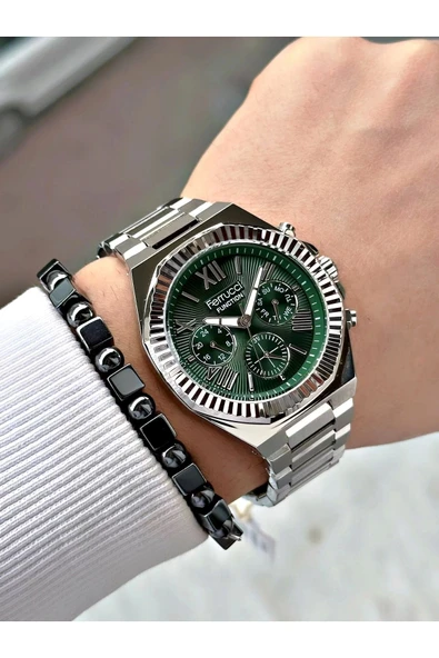 Ferrucci Function FCF 0425 03455M.01 Çelik Kordon Erkek Kol Saati - Resim 2