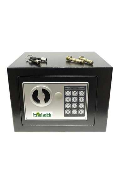 BALATLI 17ef Elektronik Şifreli Çelik Para Kasası Ev&İş&ofis&otel Tipi Kasa 3mm Montaj Kit