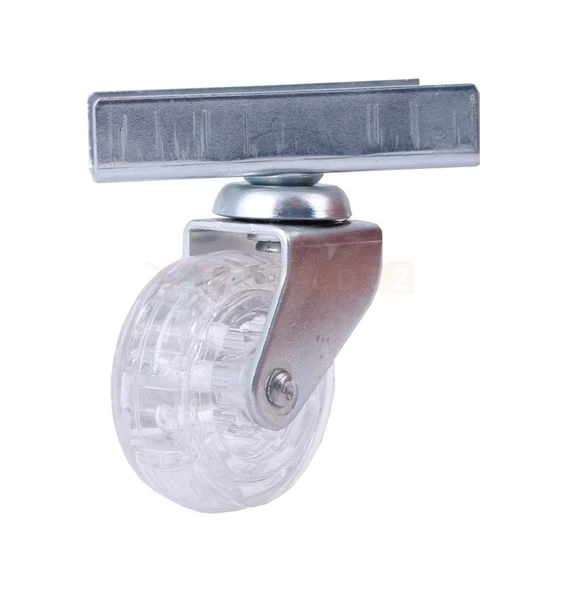 Hts 327 Şeffaf Uzun U Tablalı Mobilya Tekeri 50mm 4'lü Set - 1