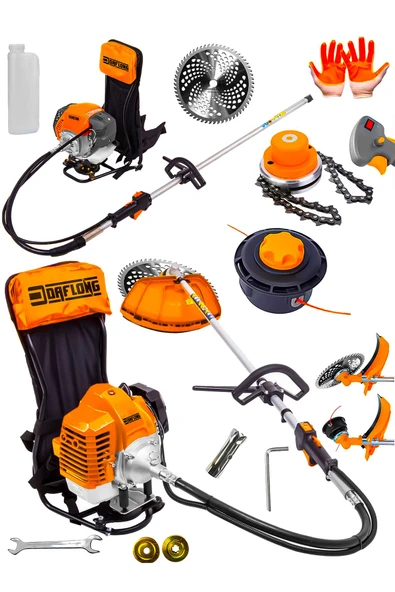 DAFLONG ULTRA GARDEN SIRT TİPİ BENZİNLİ MOTORLU OT ÇALI TIRPANI ÇİM BİÇME MAKİNASI-TRNC