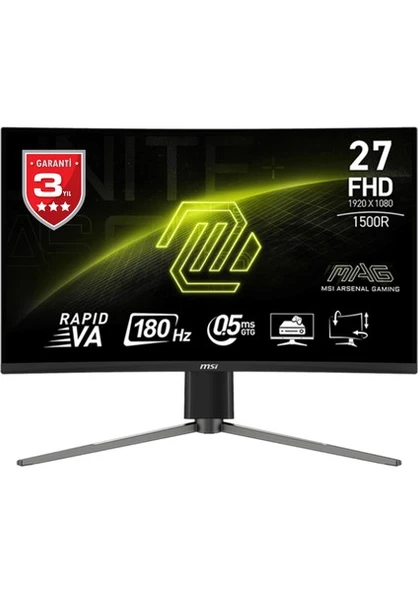 MSI MAG 27C6PF 27" 0.5 ms Full HD Curved 180 Hz Oyuncu Monitörü