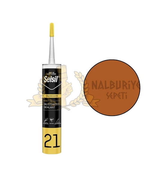 Selsil Silikonize Bronz Mastik 500 Gr. 5 Adet +  Kendo Silikon Tabancası - 1