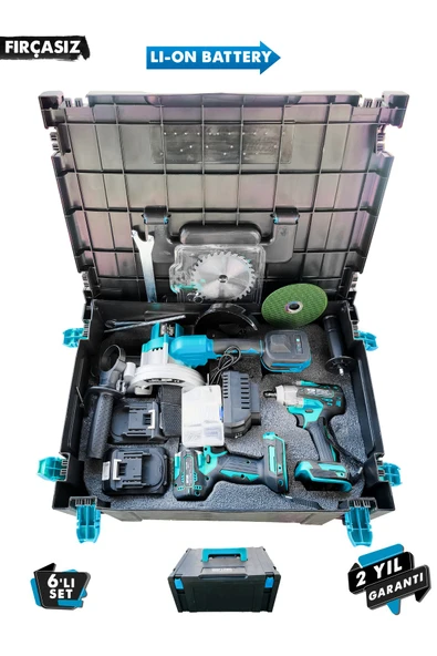 DAFLONG PROFESSİONEL KÖMÜRSÜZ BAKIR SARGI ÇELİK SANZIMAN 6'LI SET SUNTA KESME+DEKOPAJ - 3