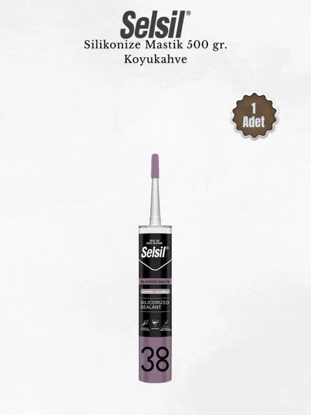 Selsil Silikonize Koyukahverengi Mastik 500 Gr. ürün görseli