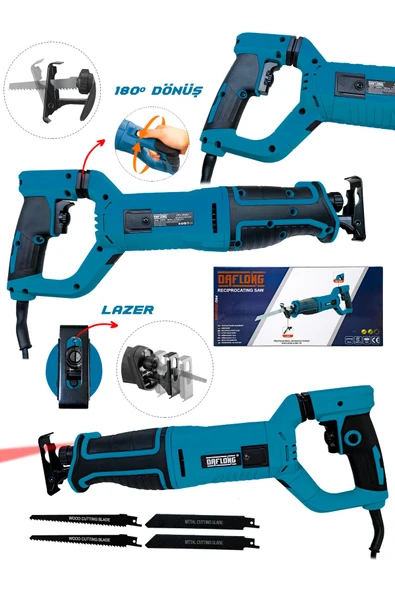 DAFLONG 1000W 6 Kademe Devir Ayarli Bakir Sargili Kemik Kesme   Kuyruğu Testere Makinesi - 2