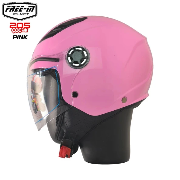 FREE-M 205 PEMBE YARIM ÇOCUK KASKI ürün görseli 1