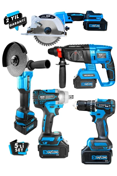 DAFLONG ULTRA PRO KÖMÜRSÜZ 4 BATARYALI ÇELİK SANZUMAN 5'Lİ SET SUNTA KESMELİ-MVI - 2