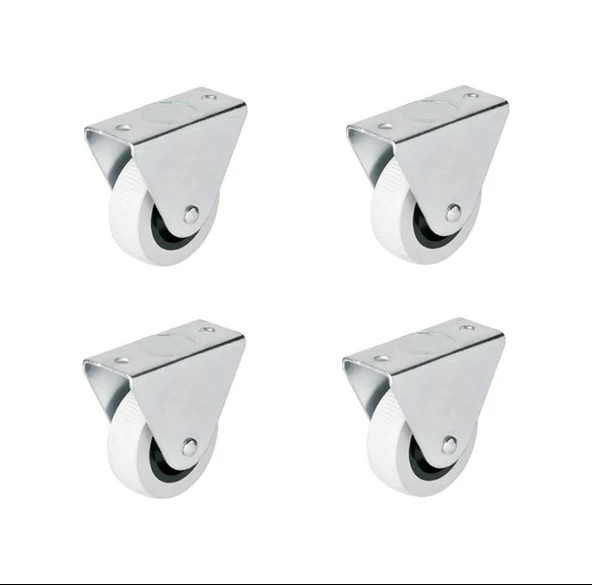 4 Adet Hts Sabit Tablalı Mobilya Tekeri Tekerlek Çap : 50 Mm Kod : 105