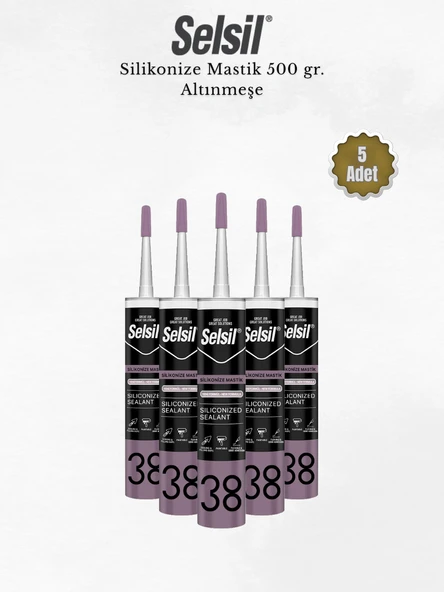 Selsil Silikonize Altınmeşe Mastik 500 Gr. 5 Adet ürün görseli