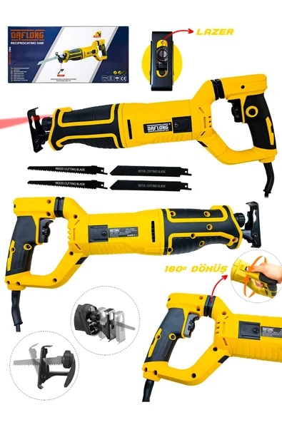 DAFLONG 1000W 6 Kademe Devir Ayarli Bakir Sargili Kemik Kesme Tilki Kuyruğu Testere Makinesİ-S - 1