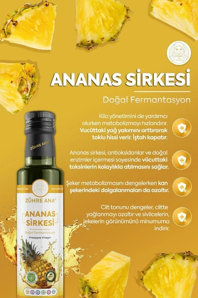 Ananas Sirkesi Doğal Fermantasyon Pineapple Vinegar 500 Ml - 3