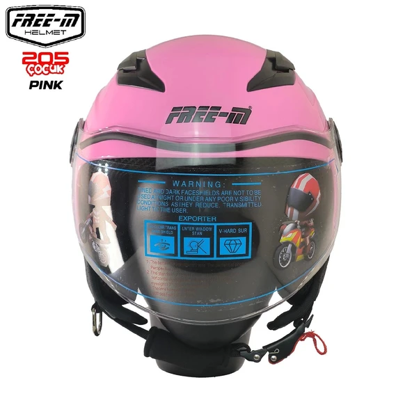 FREE-M 205 PEMBE YARIM ÇOCUK KASKI - Resim 3