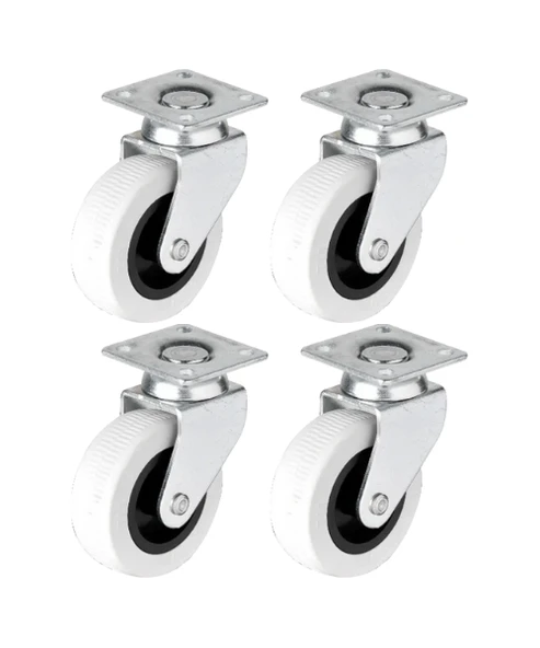 Hts 321 Gri Döner Tablalı Mobilya Tekerleği 50x20mm 4'lü Set