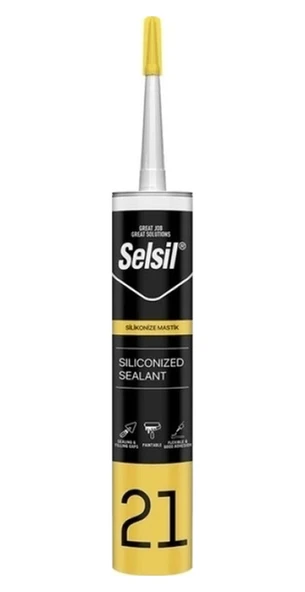 Selsil Silikonize Bej Mastik 500 Gr. ürün görseli