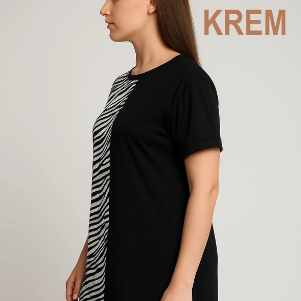 KADIN BÜYÜK BEDEN Özel Desen Viskon Bluz - 9