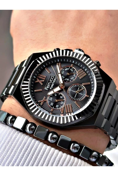Ferrucci Function FCF 0425 03455M.03 Çelik Kordon Erkek Kol Saati - Resim 4