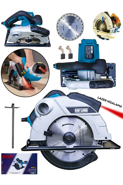 DAFLONG Lazerli Metal Şanzuman 185 MM Sunta Kesme Daire Testere Makinesi
