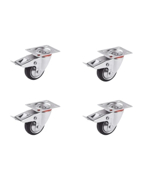 Hts 613 Sanayi Tipi Sabit Tablalı Mobilya Tekeri 125mm 4'lü Set - 1