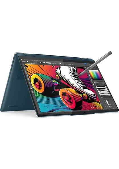 Lenovo Yoga 7 14IML9 83DJ001ATR Ultra 7 155H 16 GB 512 GB SSD Arc Graphics 14" WUXGA Deniz Mavisi Notebook