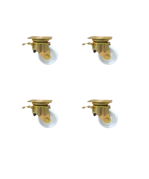Hts 751 Frenli Çift Bilyalı Mobilya Tekeri 100mm 4'lü Set - 1