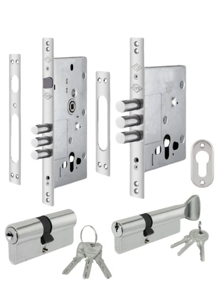 İto Kilit KD2005 Monoblok Çelik Kapı Kilit Seti (Alt 2003K+ Üst 2004K) ürün görseli