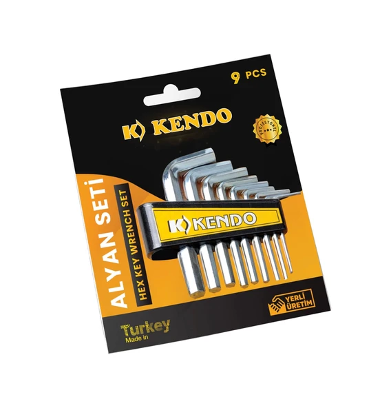 Kendo Kas902 Alyan Anahtar Seti 1,5-8 mm - 9 Parça ürün görseli