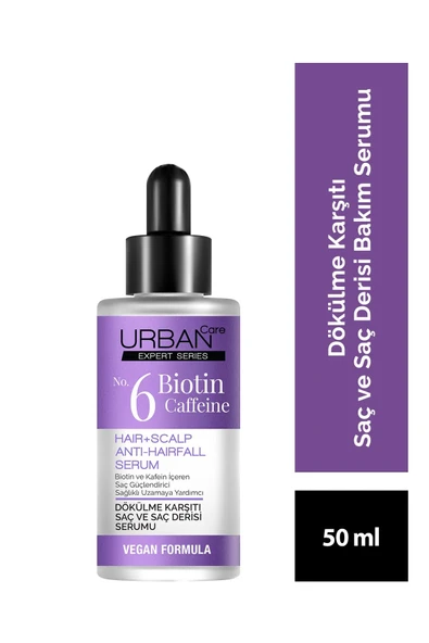 Urban Care Expert No.6 Biotin Caffeine Dökülme Karşıtı Saç Bakım Serumu-50 ml-vegan