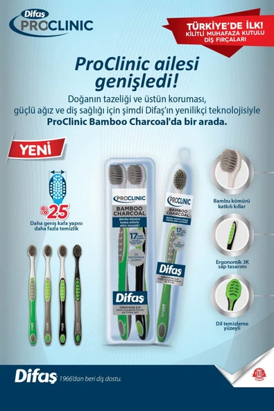 Difaş Diş Fırçası Proclinic Bamboo Chorcoal - 3