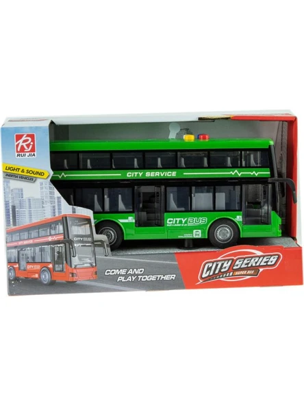 Ceren Ctoys Çift Katlı Sesli Işıklı Sürtmeli Otobüs RJ5504 - 3