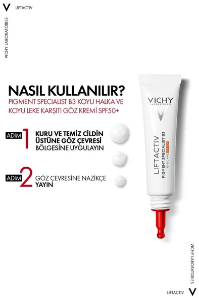 Vichy Liftactiv Pigment Specialist B3 SPF50+ Göz Bakım Kremi- SKT: 6M - 6