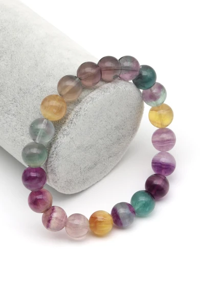 Florit Doğal Taş Bileklik 10 mm Küre Kesim ürün görseli