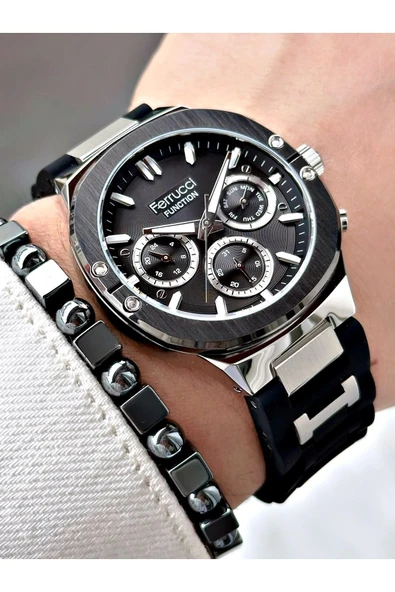 Ferrucci Function FCF 0225 03543S.01 Silikon Kordon Erkek Kol Saati ürün görseli